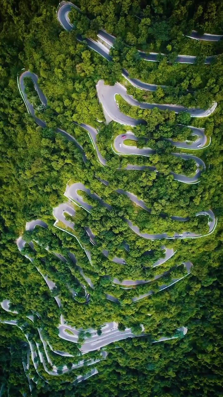 Mountain Road Scenic Aerial View