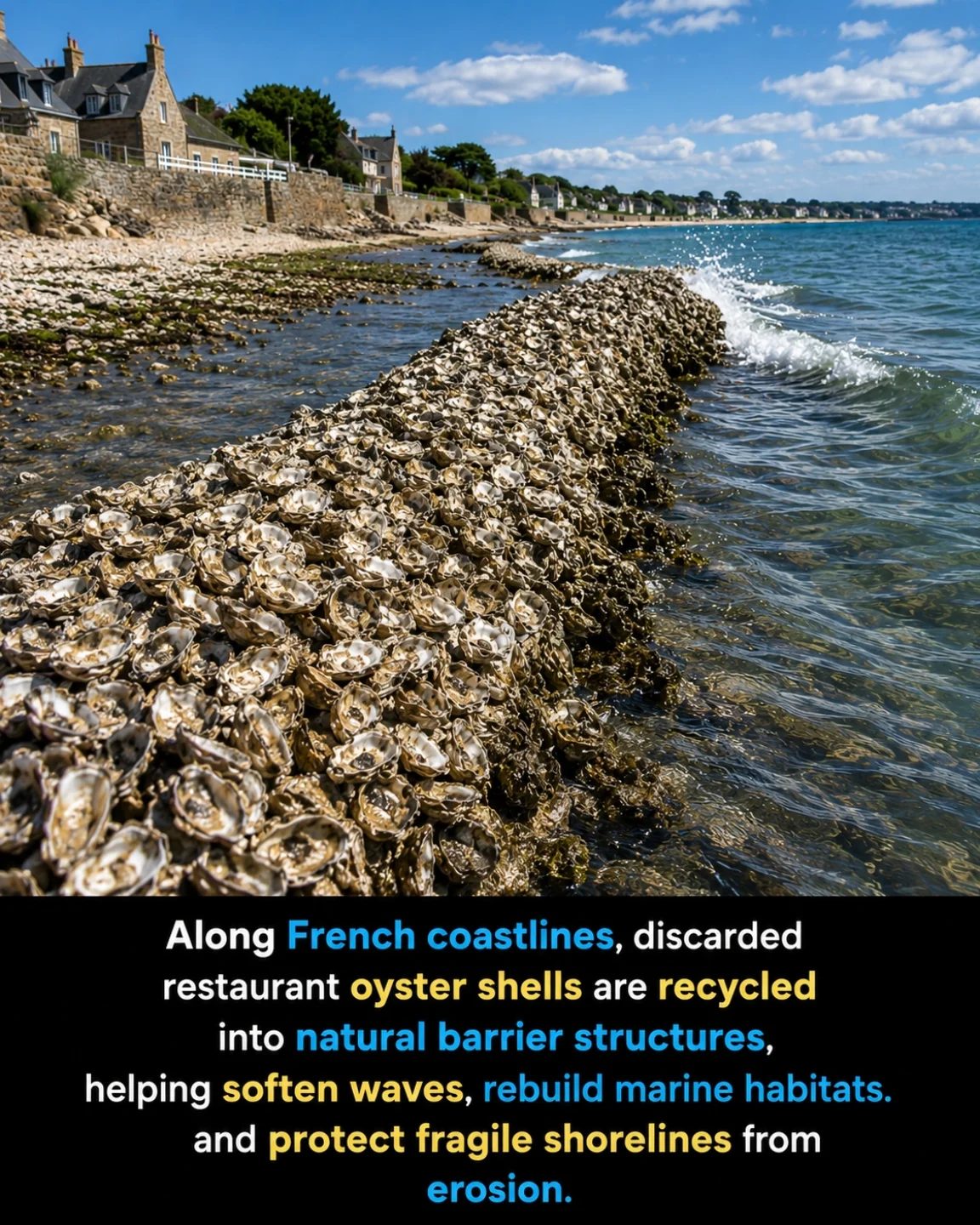 Oyster Shells: Sustainable Coastal Protection in France