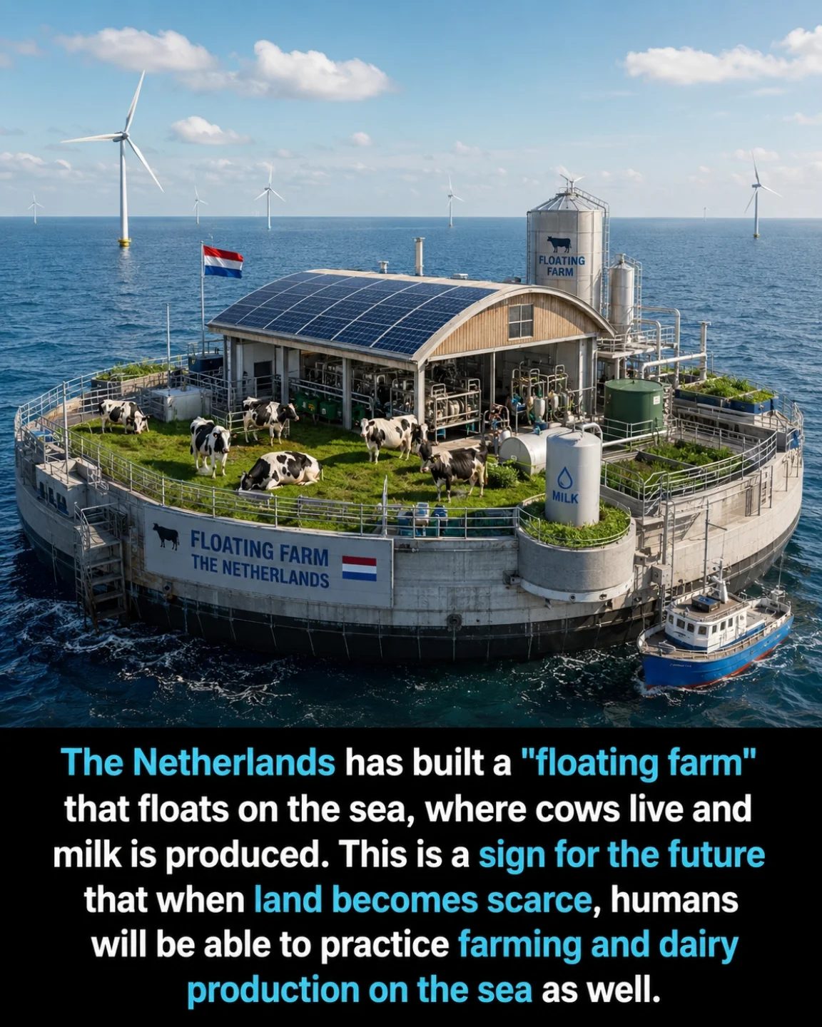 Sustainable Farming: The Netherlands' Floating Dairy Farm Revolution