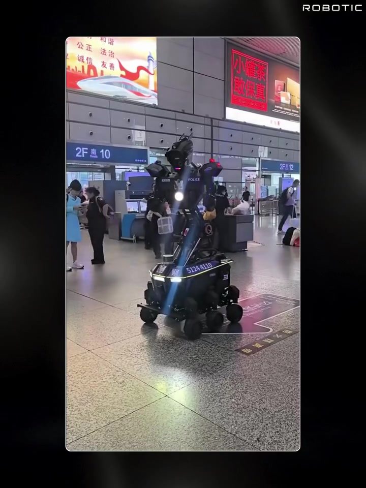 China's New Wheeled Robotic Police Enhance Public Safety