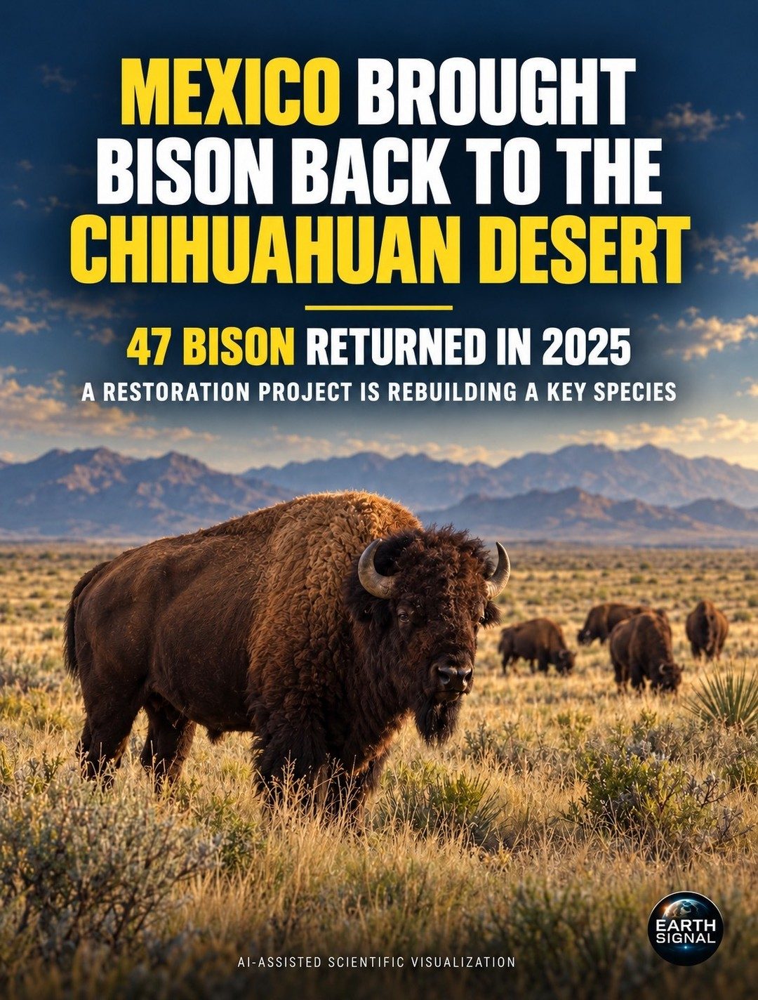 Bison Restoration in Chihuahuan Desert Mexico 2025