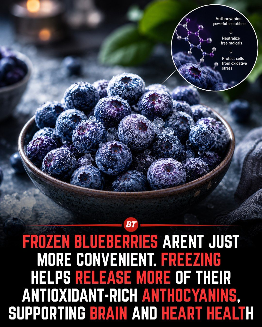 Blueberries: Freezing Boosts Antioxidant Release for Brain and Heart Health