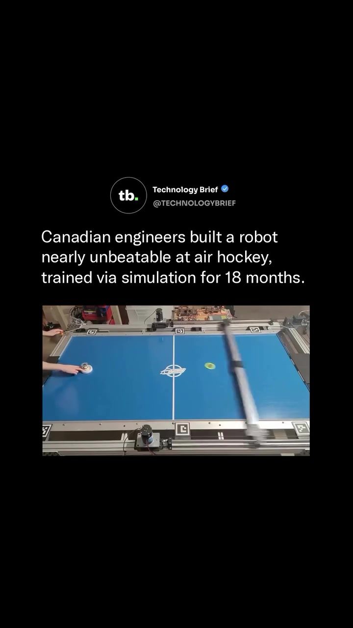 Robotics Breakthrough: Air Hockey Mastery Through Simulation