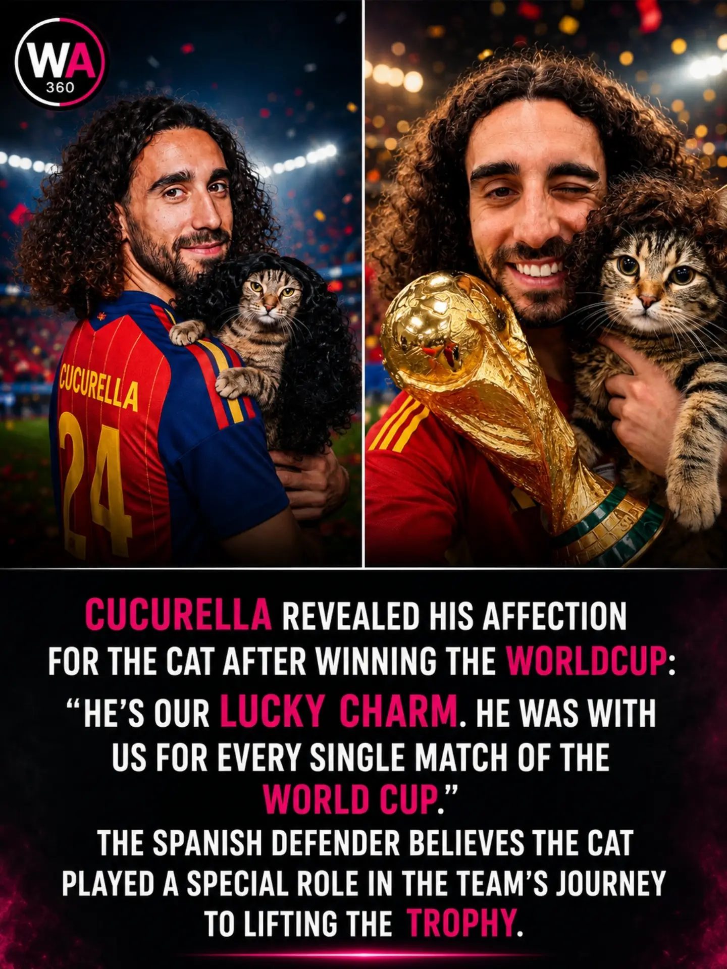 Cucurella and His World Cup Lucky Cat
