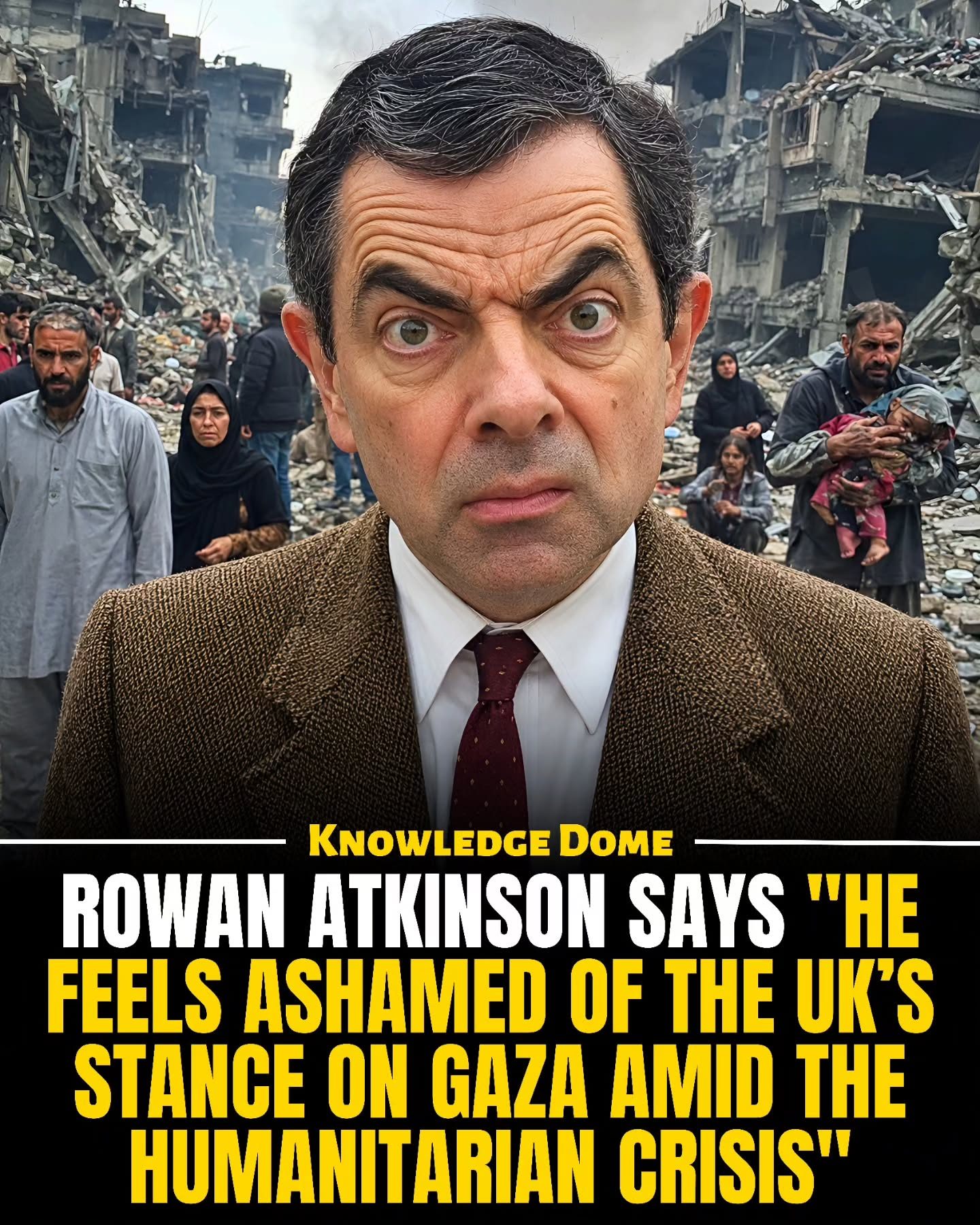 Rowan Atkinson Criticizes the UK's Response to Gaza Crisis
