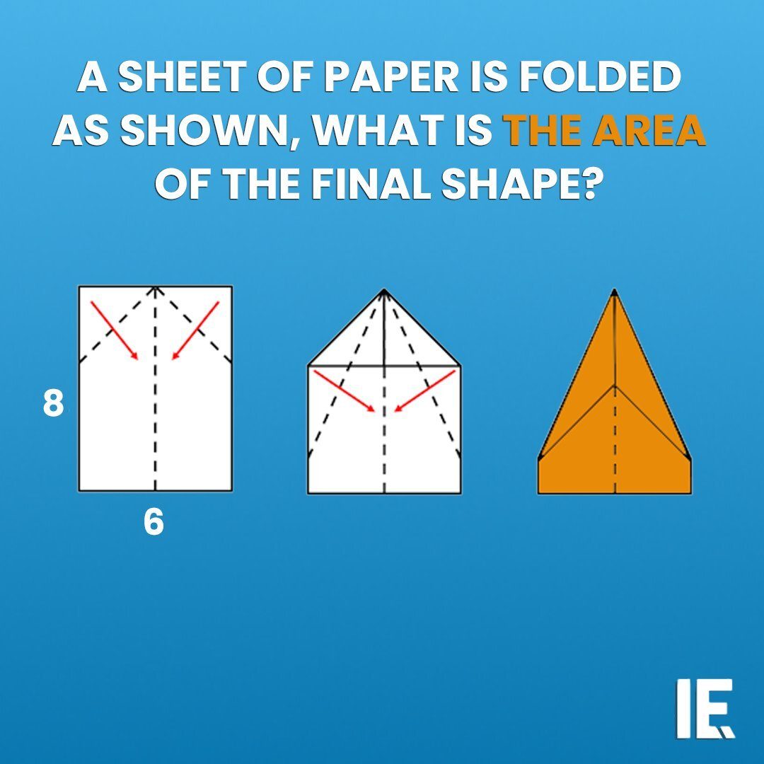 **Solve the Triangle: Calculating the Area of a 6x8 Paper Fold**