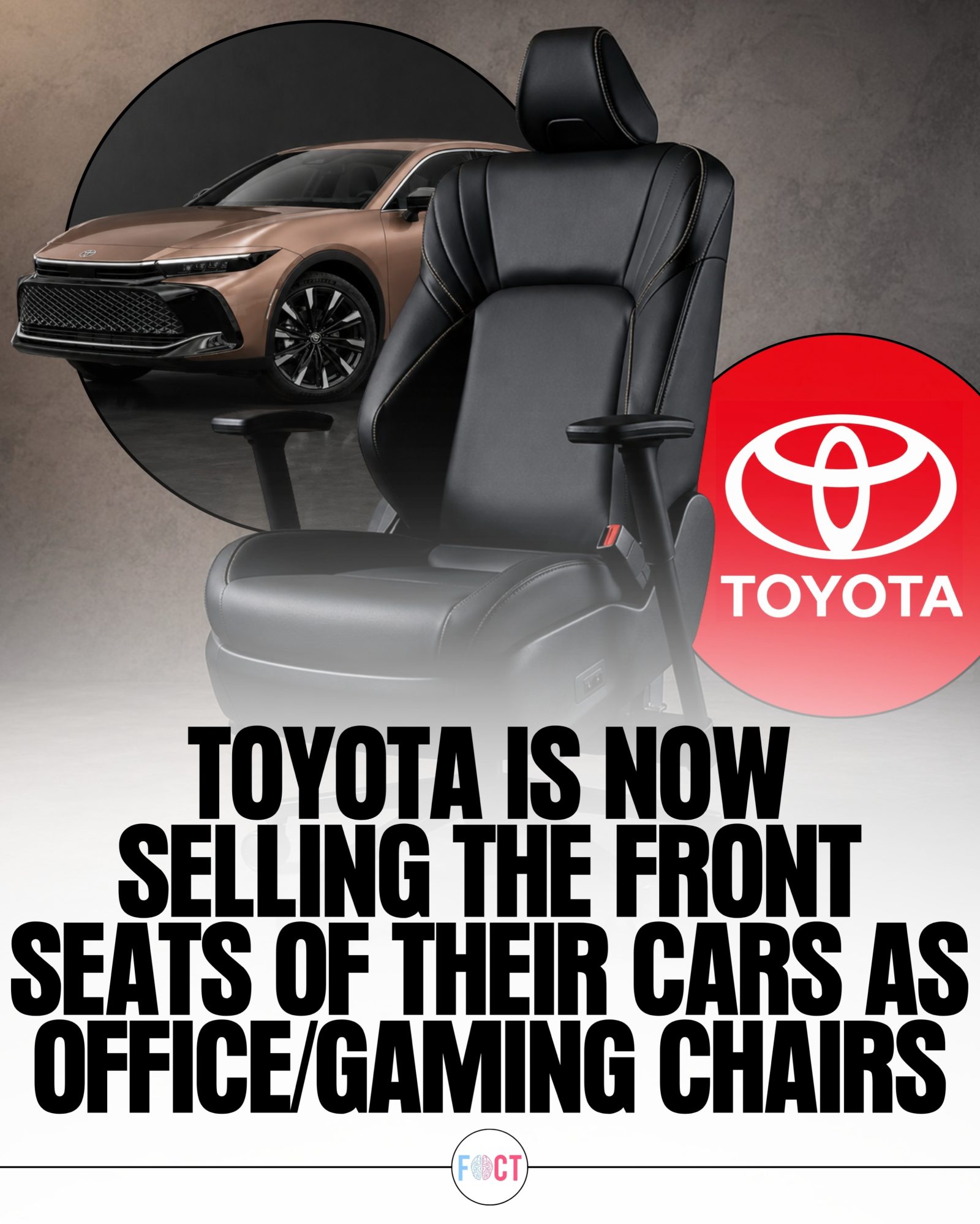 Toyota's Luxury Crown Sedan Seats Redefined as Office Chairs