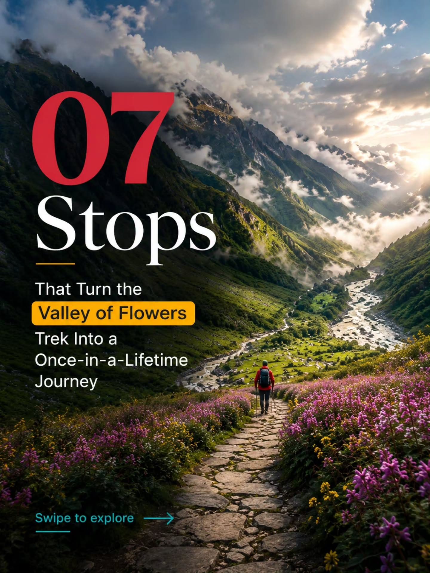 Explore the 7-Mile Valley of Flowers Trek