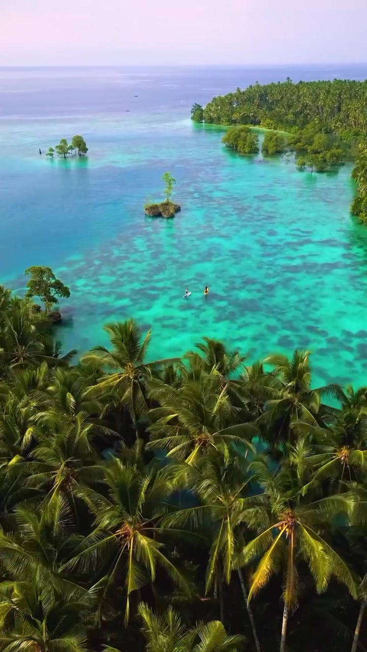 Paddleboarding in Banggai Islands, Indonesia