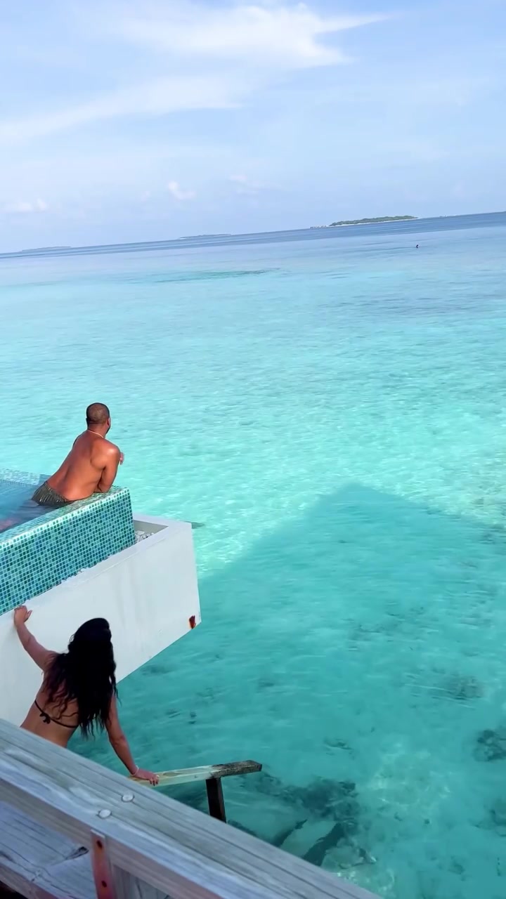 Overwater Bungalow Ocean View: Sharks Spotted