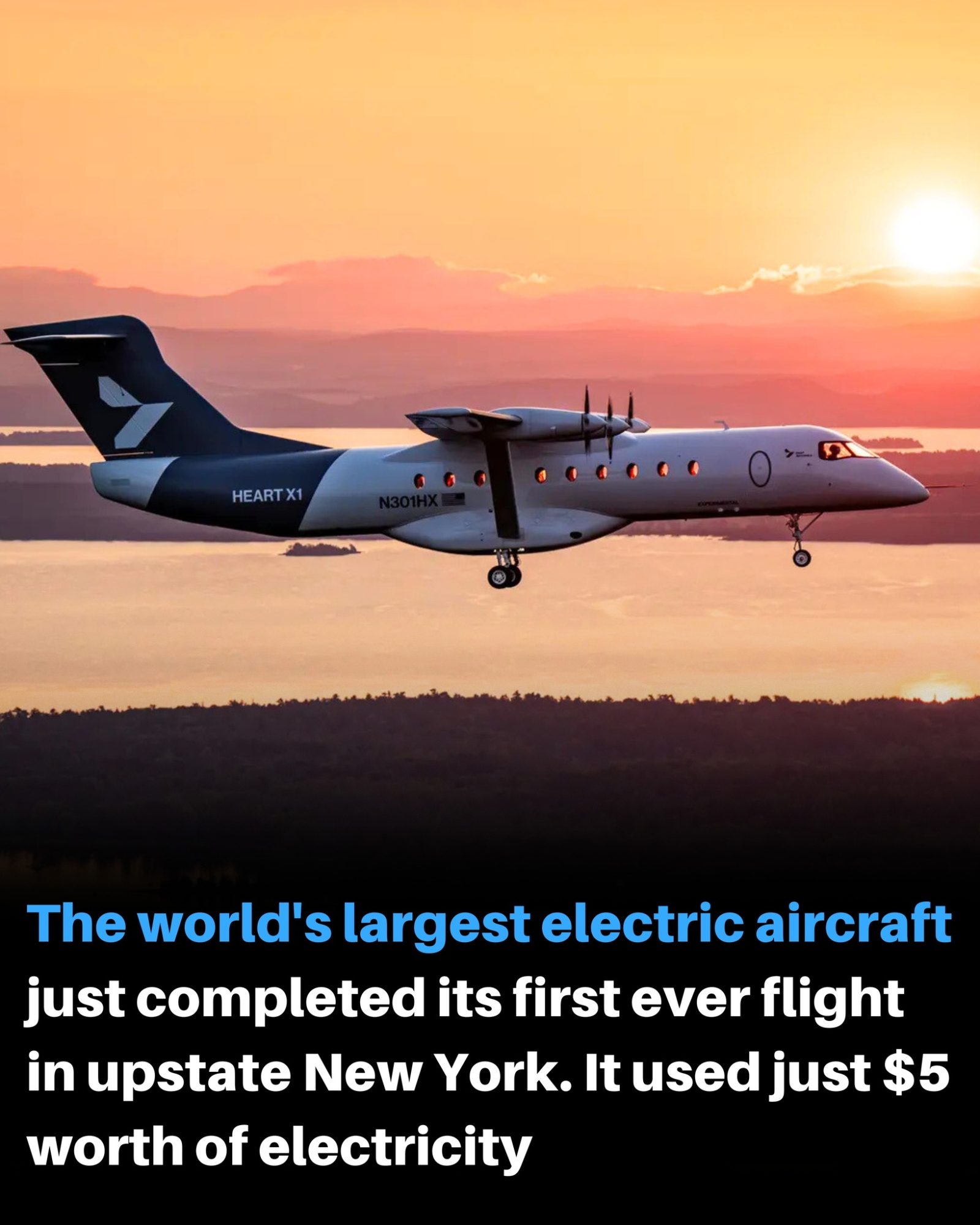 Electric Aircraft Makes History: World's Largest Flies on $5
```