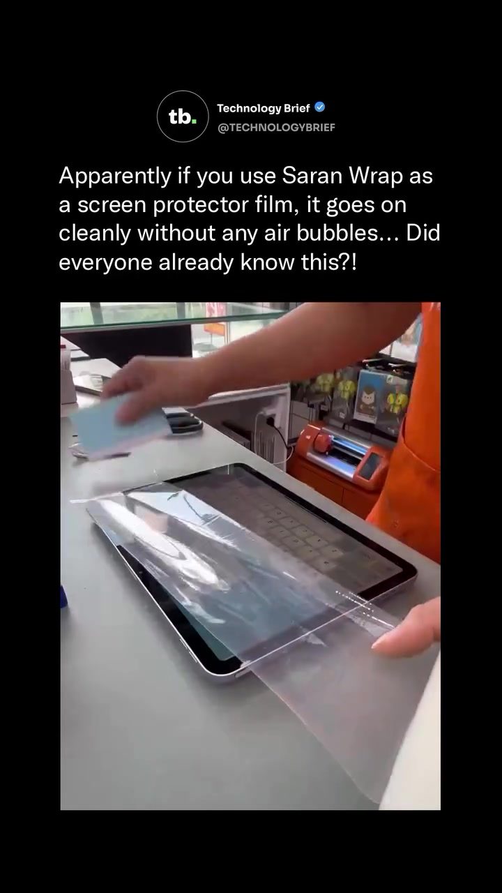 Easy Screen Protector Hack: Using Saran Wrap for Bubble-Free Protection
