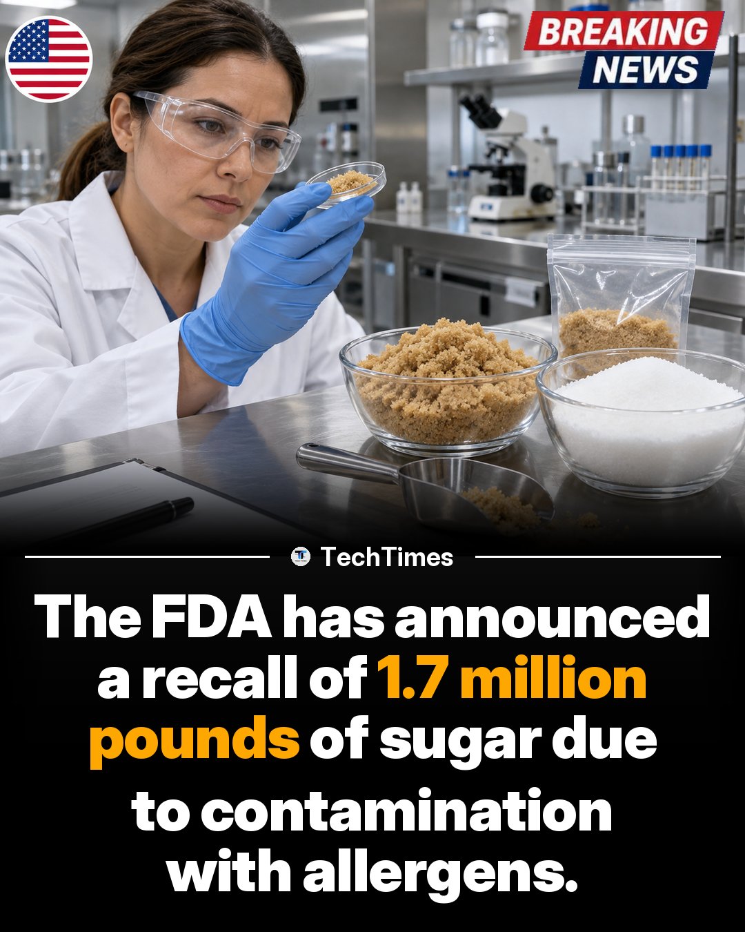 FDA Sugar Recall: 1.7 Million Pounds Affected