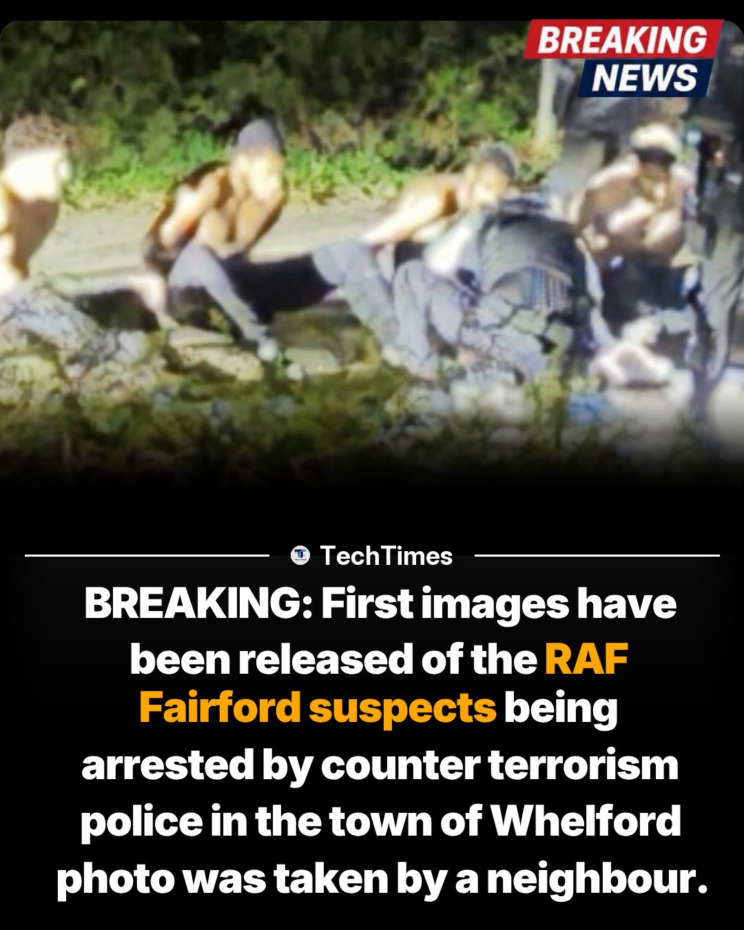RAF Fairford Arrests: Suspects Taken by Police