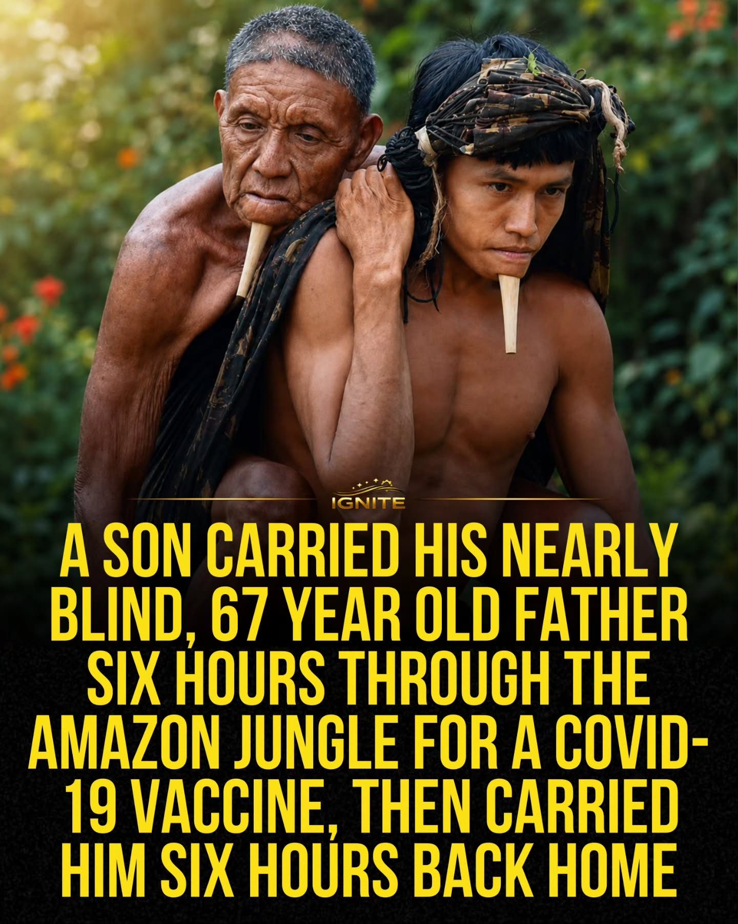 Son's 12-Hour Jungle Trek to Vaccinate Elderly Father