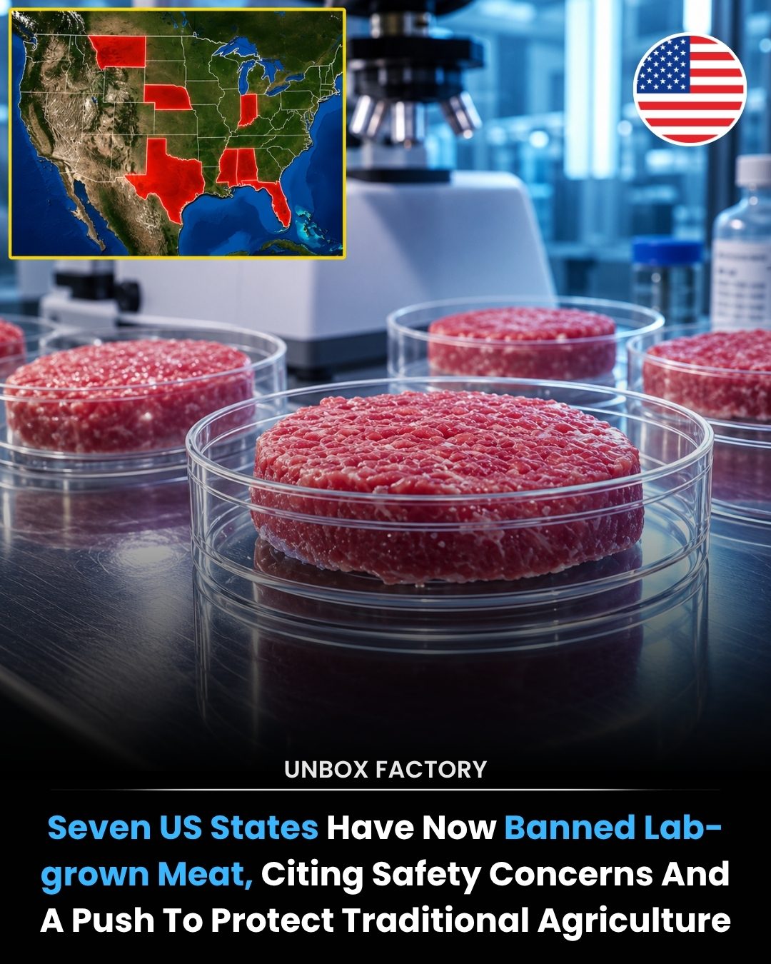 Lab-Grown Meat Ban: Seven States, One Controversy
