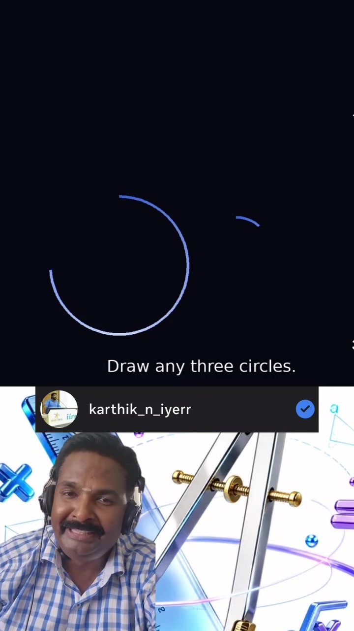 Geometric Construction with Three Circles