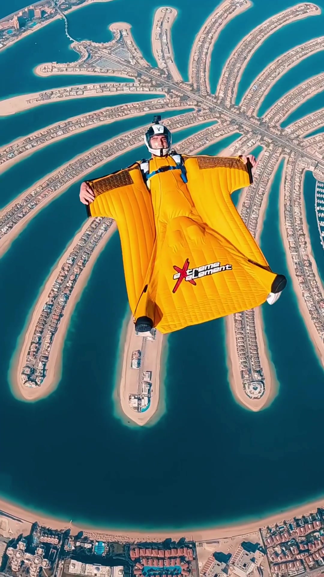 Wingsuit Flying Over Dubai's Palm Jumeirah