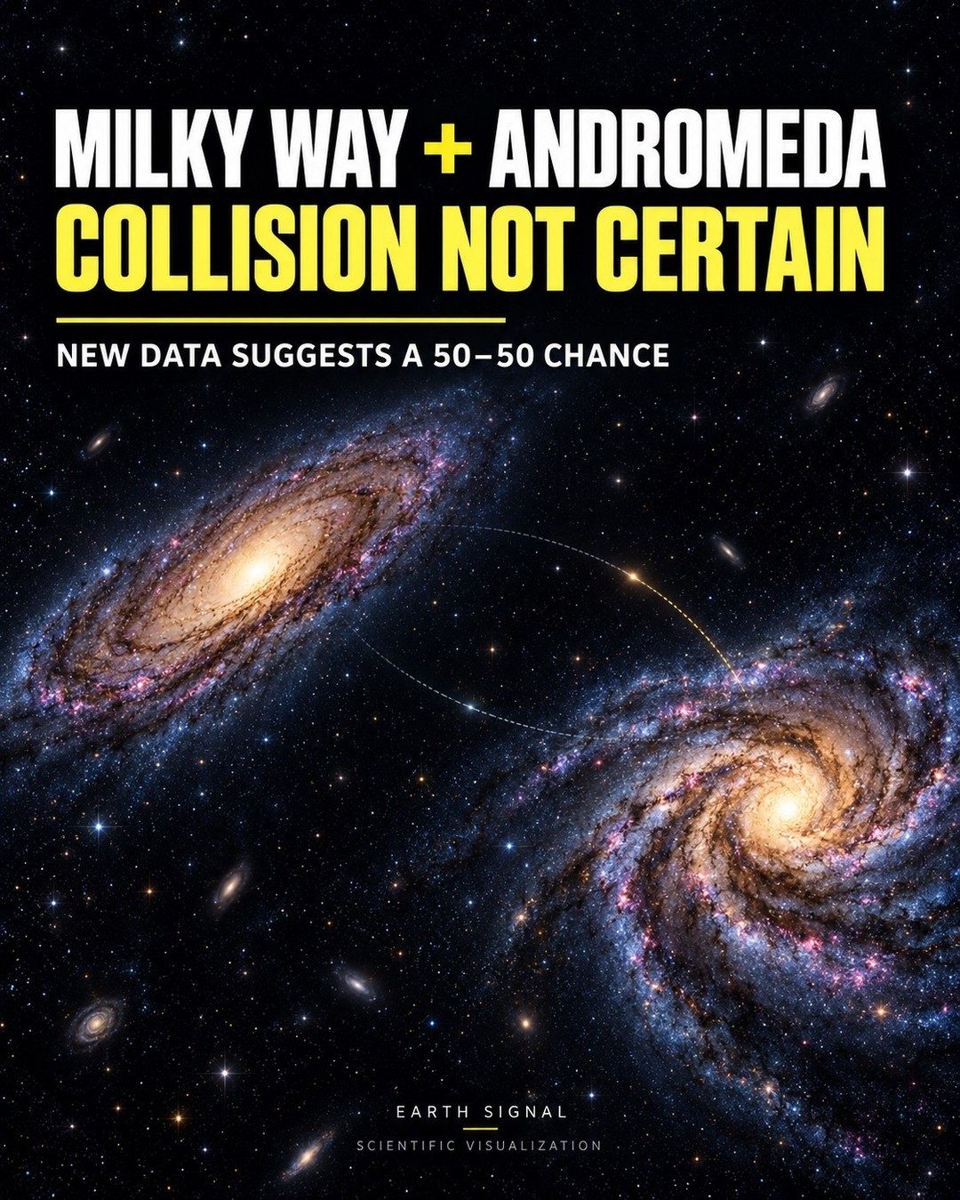 Milky Way Andromeda Collision: 50-50 Chance
