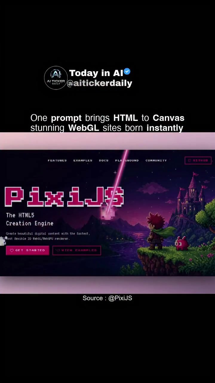 PixiJS: Revolutionizing WebGL Site Creation from HTML Prompts