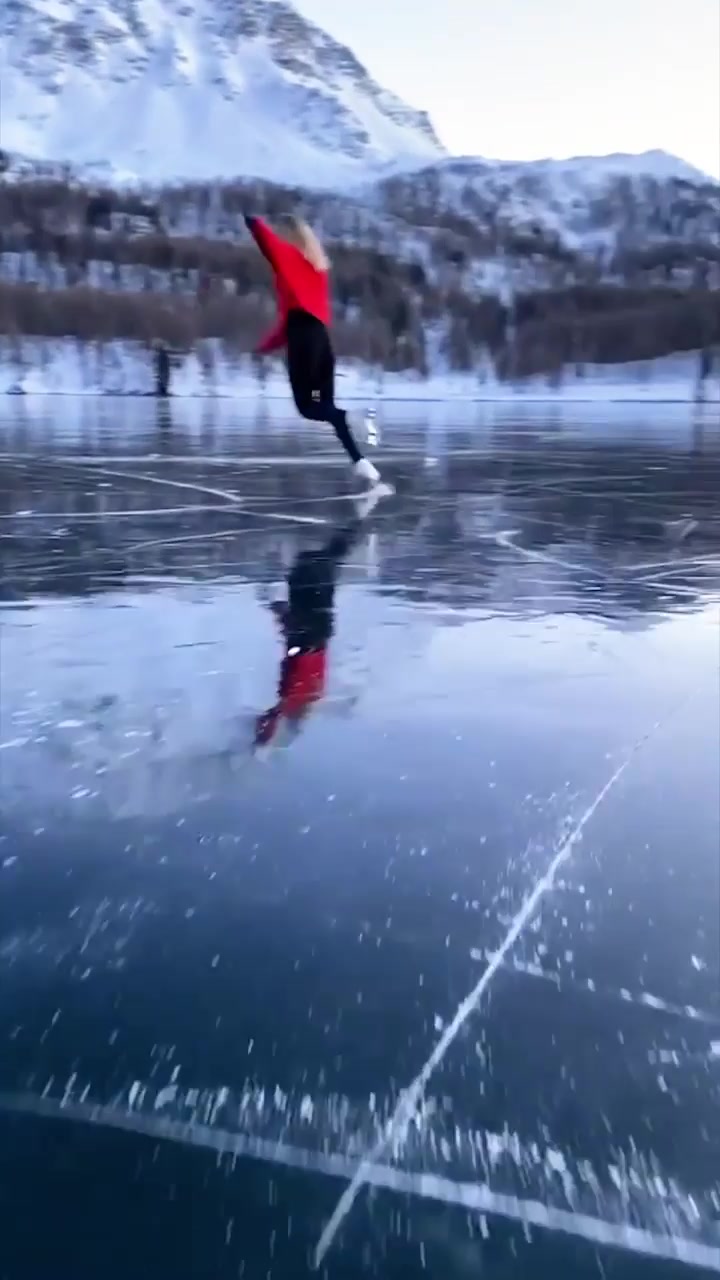 Ice Skating in Engadin Switzerland