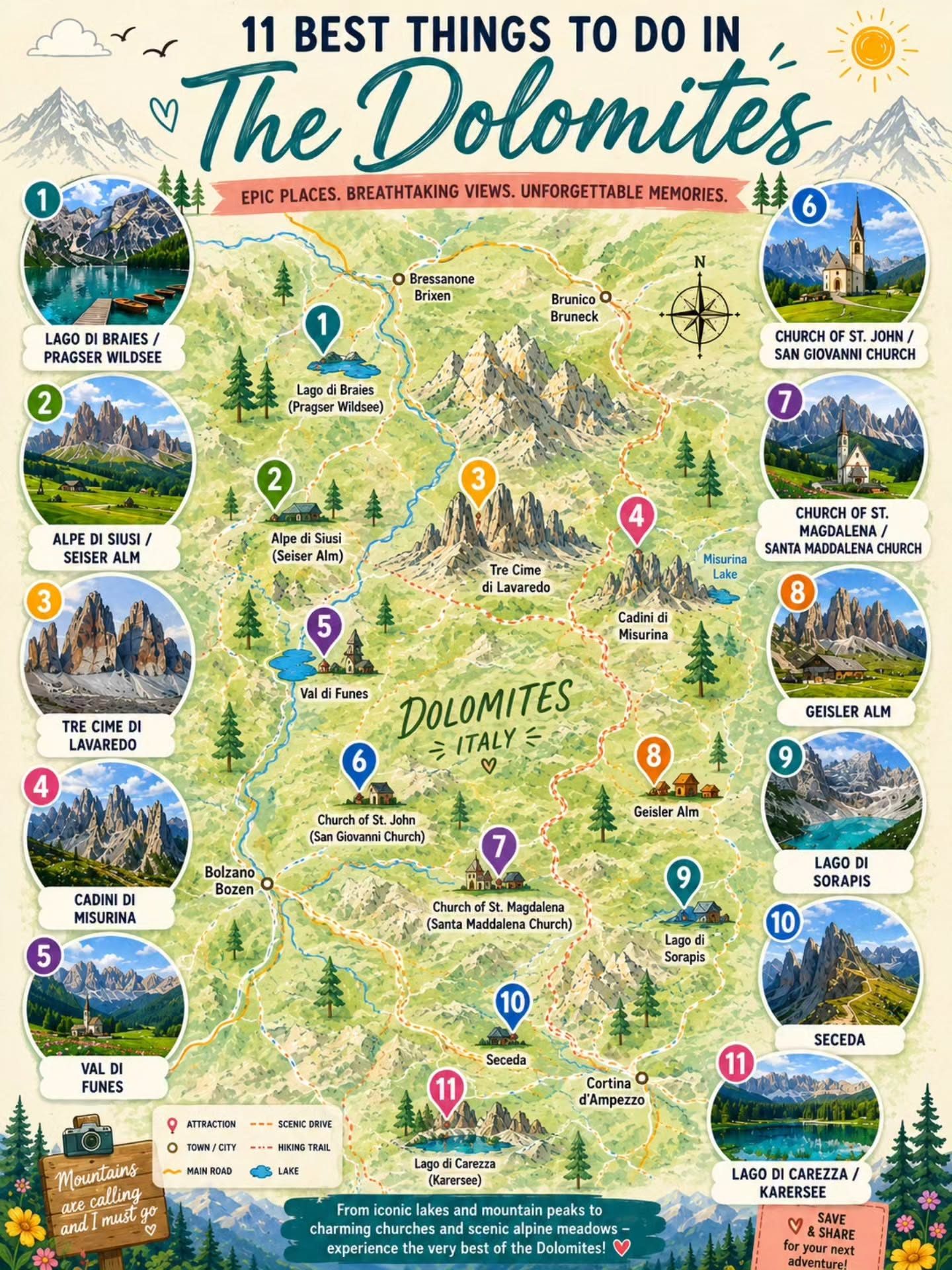 10 Must-See Attractions in the Dolomites Guide