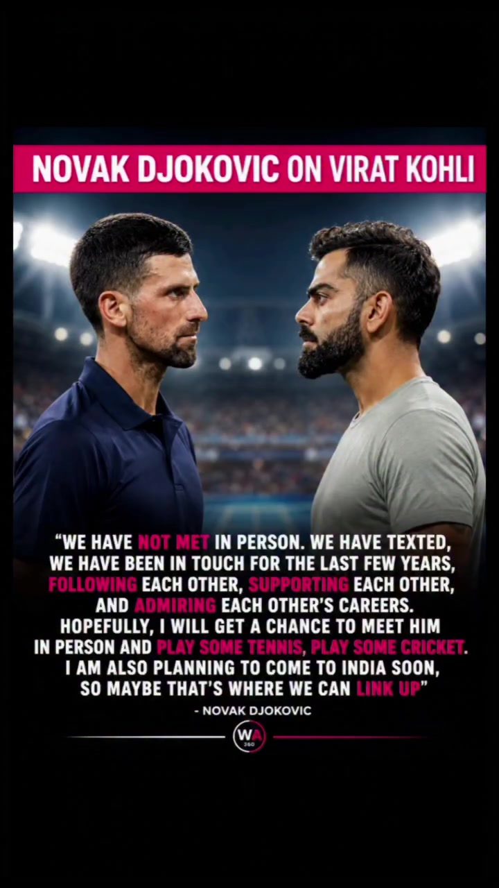 Novak Djokovic's Admiration for Virat Kohli