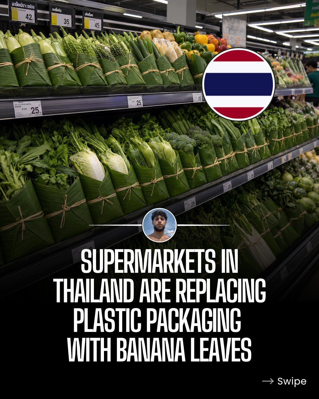 Thai Supermarkets Switch to Biodegradable Banana Leaf Packaging