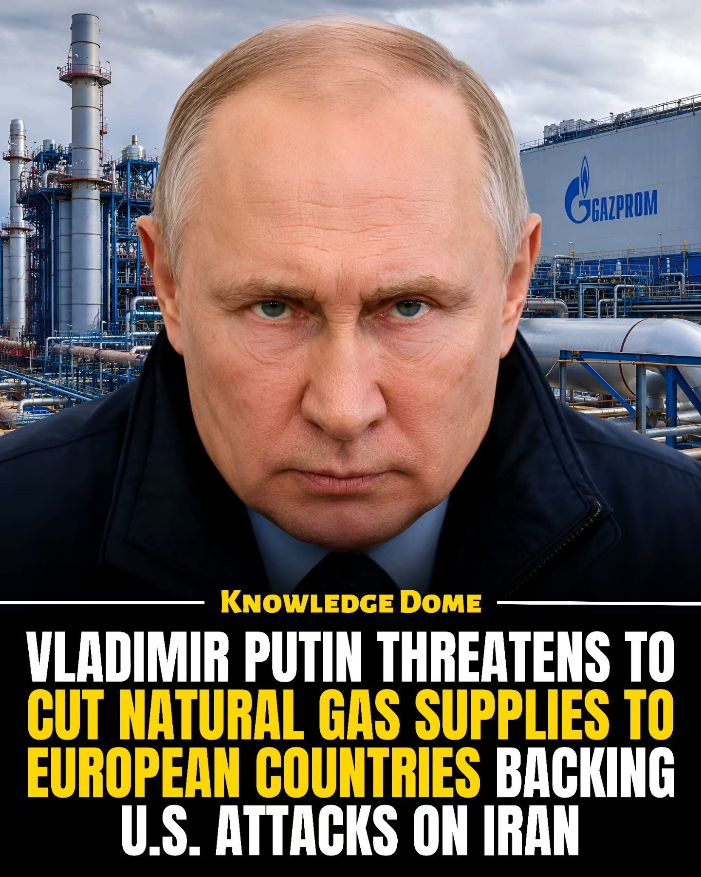 Putin Threatens to Halt Gas to Europe Over Iran Conflict