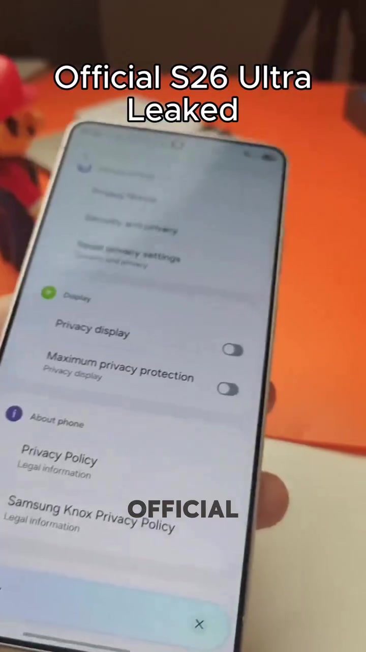 Samsung Galaxy S26 Ultra: Privacy Glass Feature Leaked