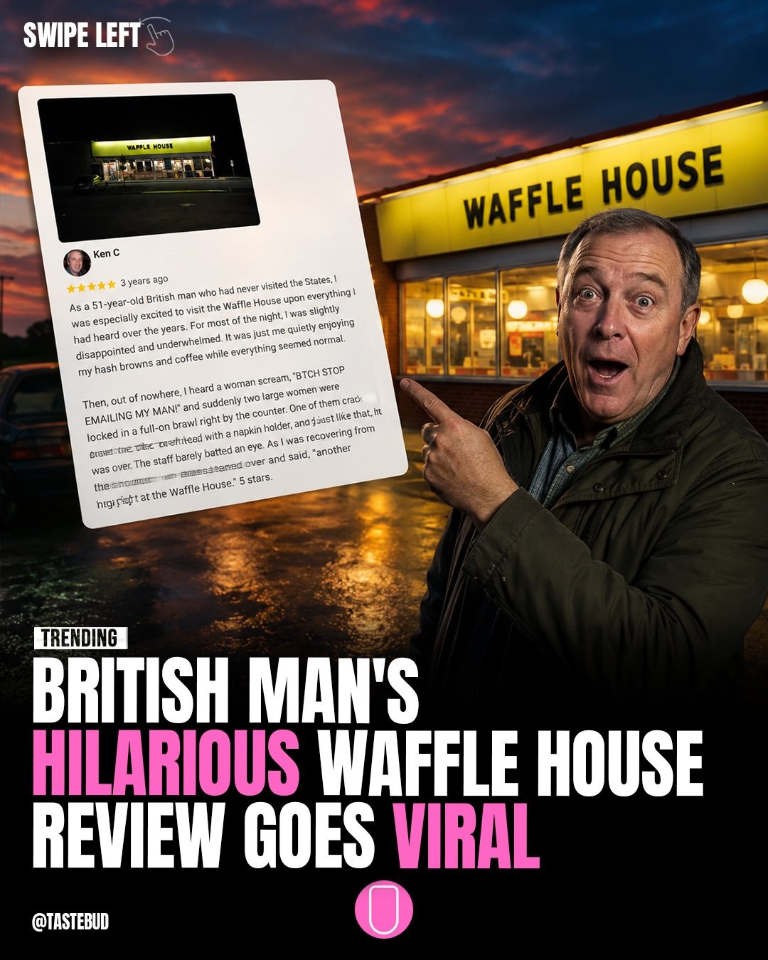 British Tourist's Wild Waffle House Brawl Experience Goes Viral