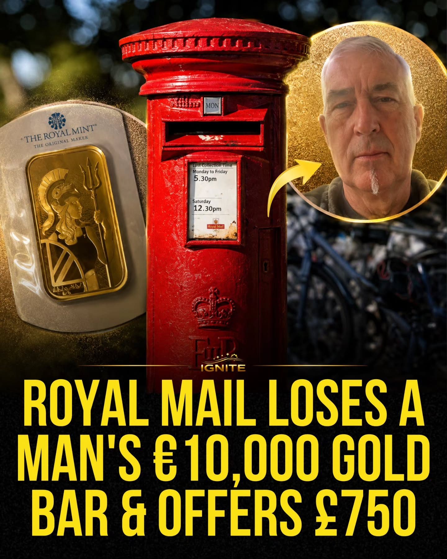 Rob Hobson's €10,000 Gold Bar Vanishes in Royal Mail Delivery