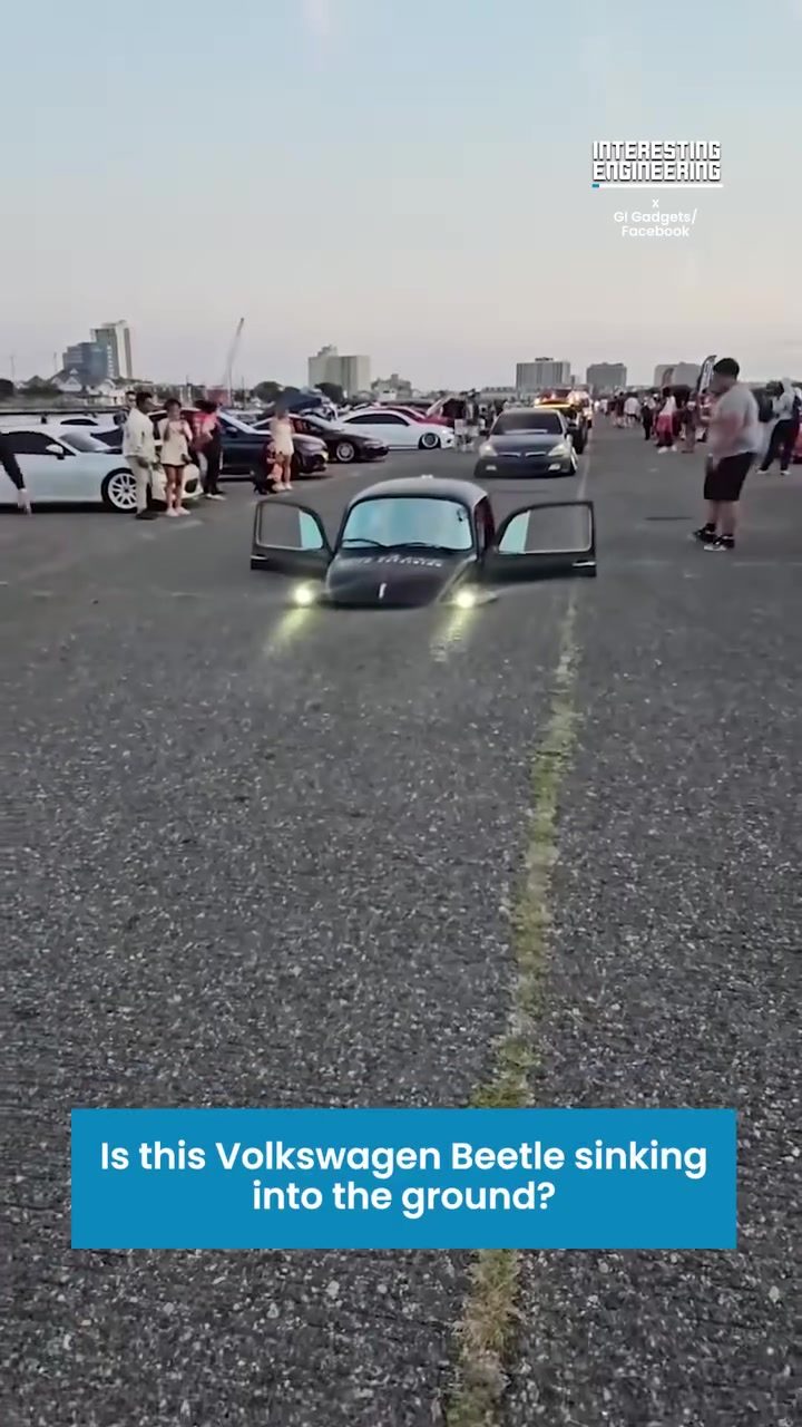 Incredible Modified Volkswagen Beetle Sinks into the Ground