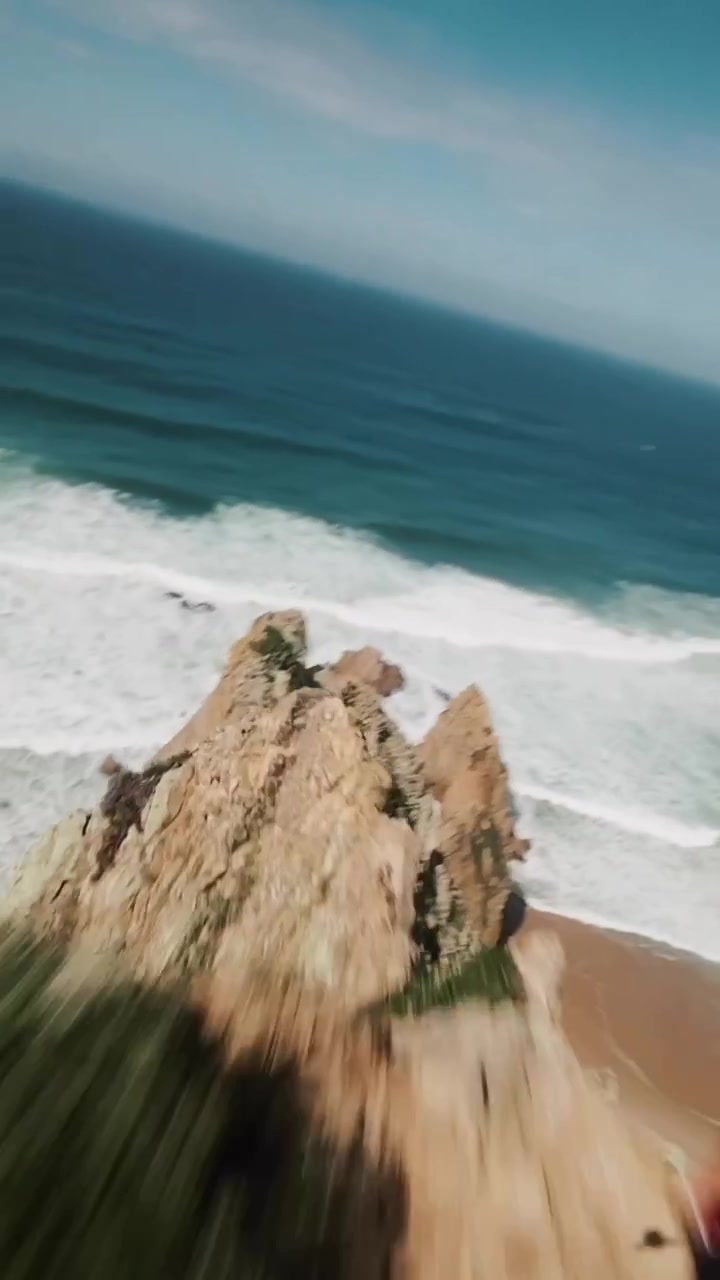 Aerial Views of Rugged Coastline