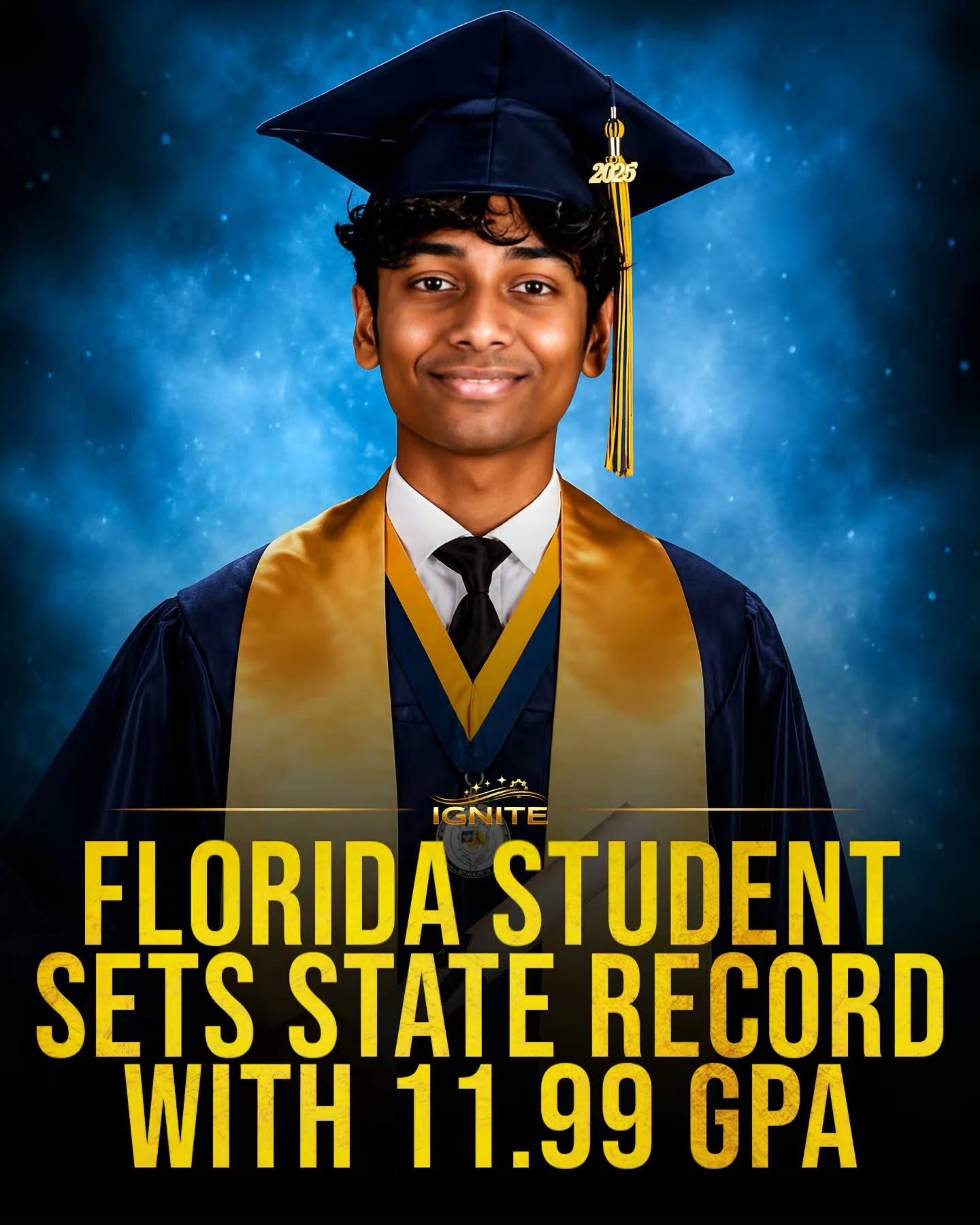 Florida Student Sets Graduation Record with 11.99 GPA