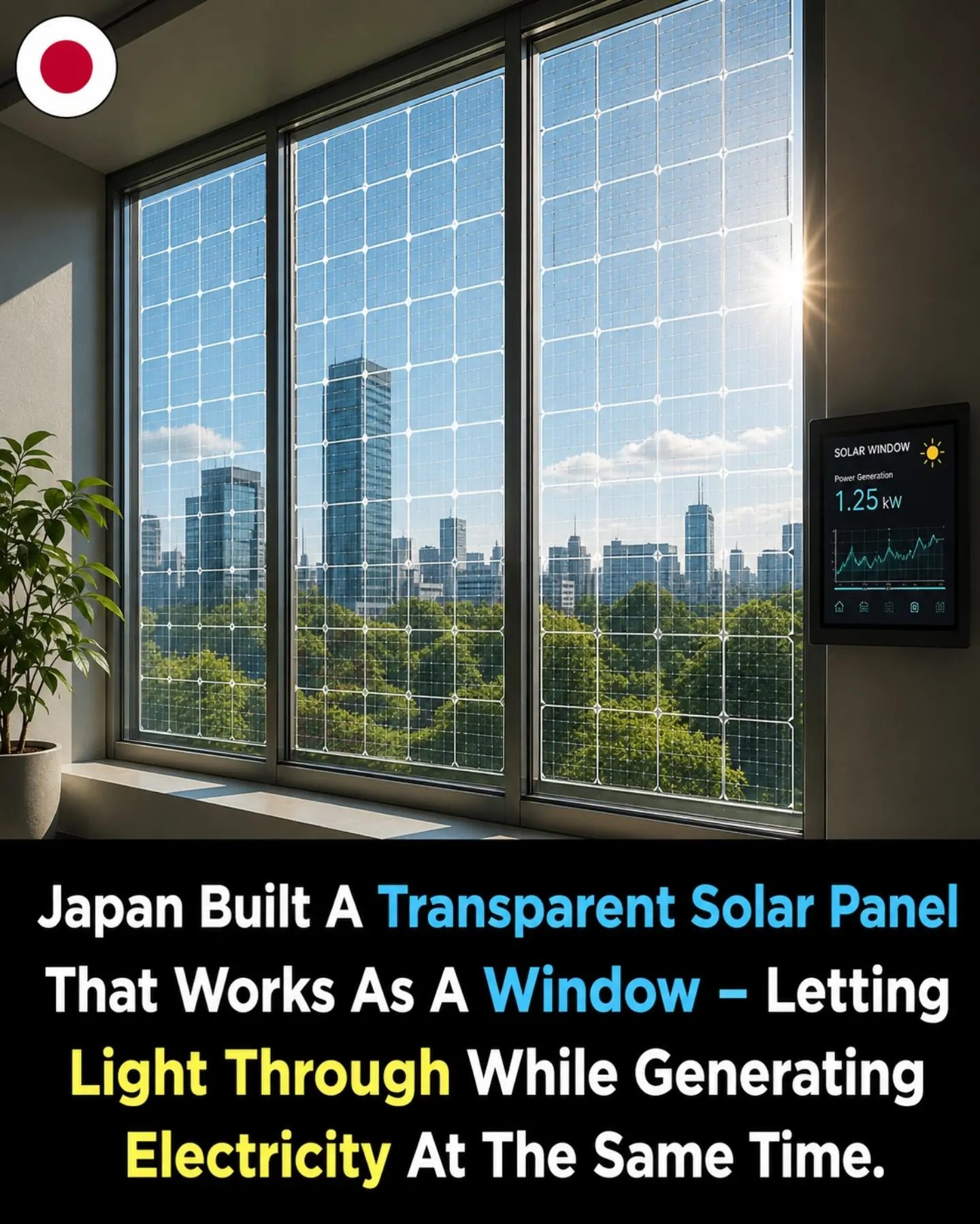 Transparent Solar Panel Windows Generate 1.25 kW While Allowing Light Through