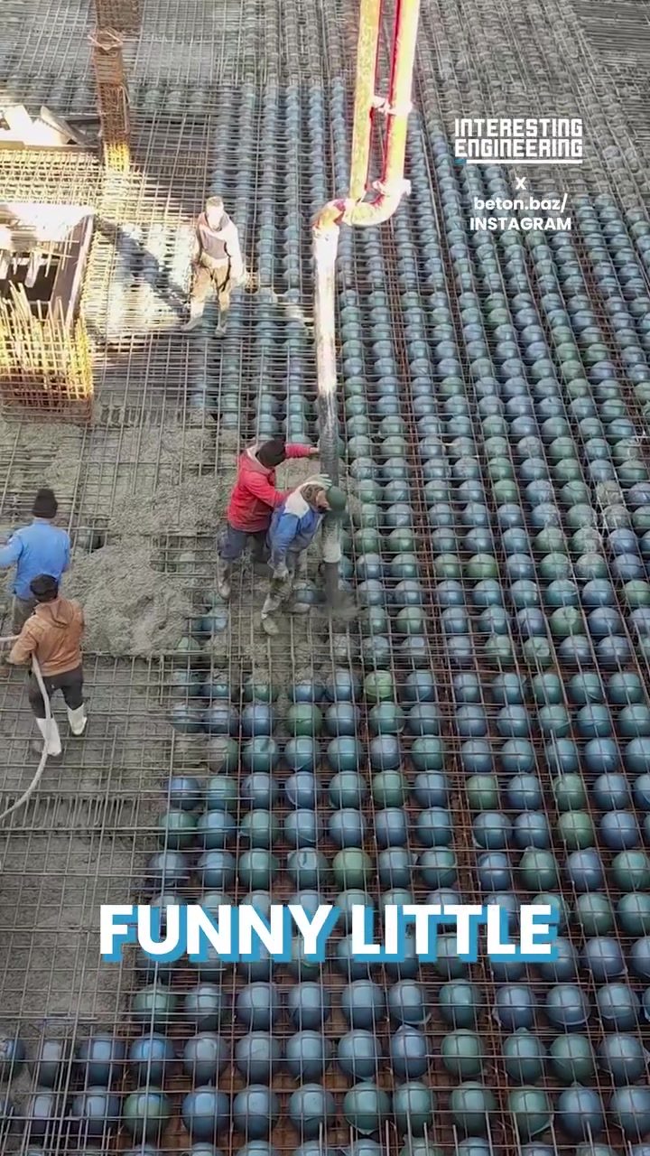 Eco-Friendly Concrete Floors & Ceilings Using Plastic Balls