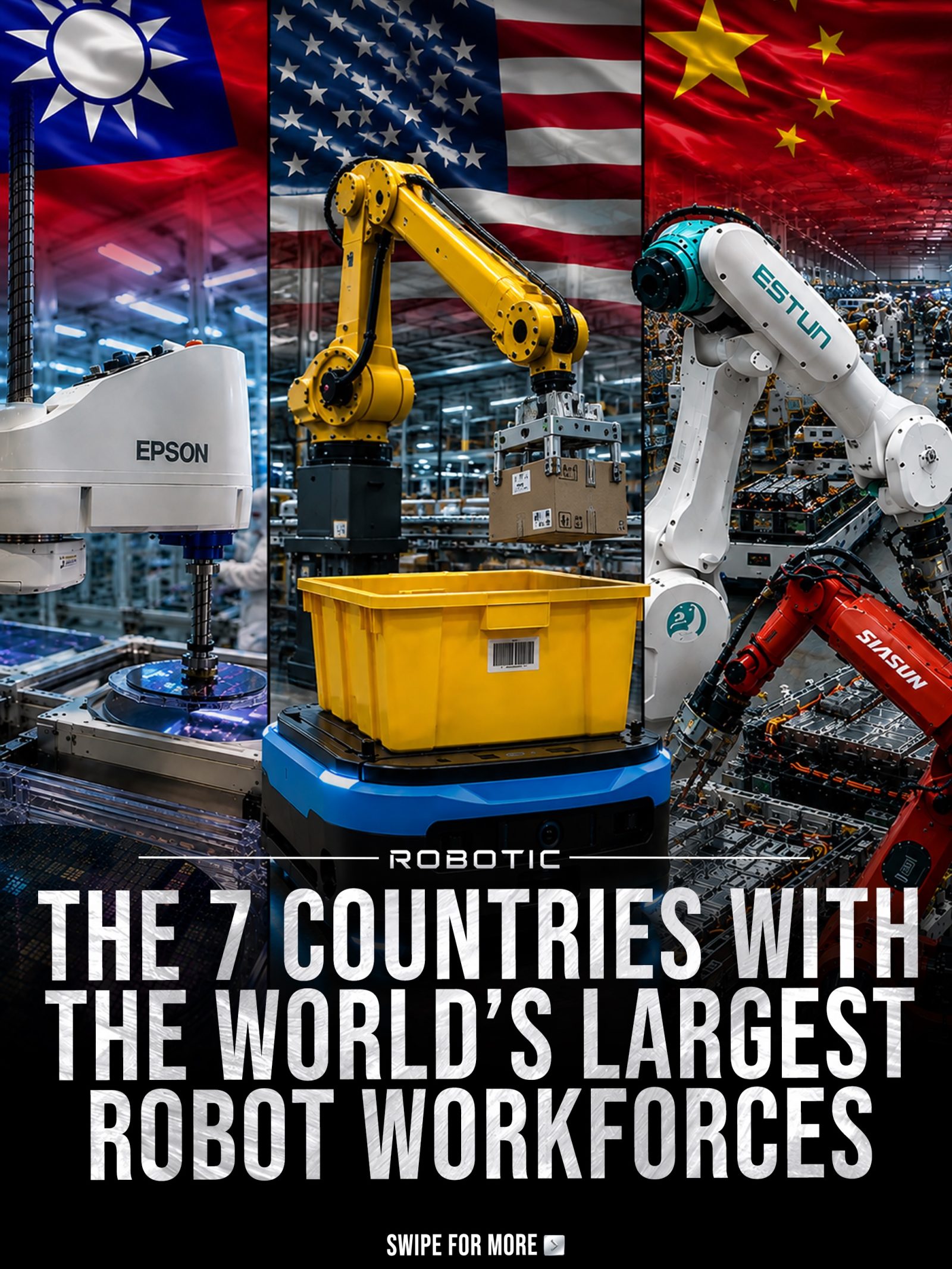 Top Countries Dominating the Industrial Robot Workforce