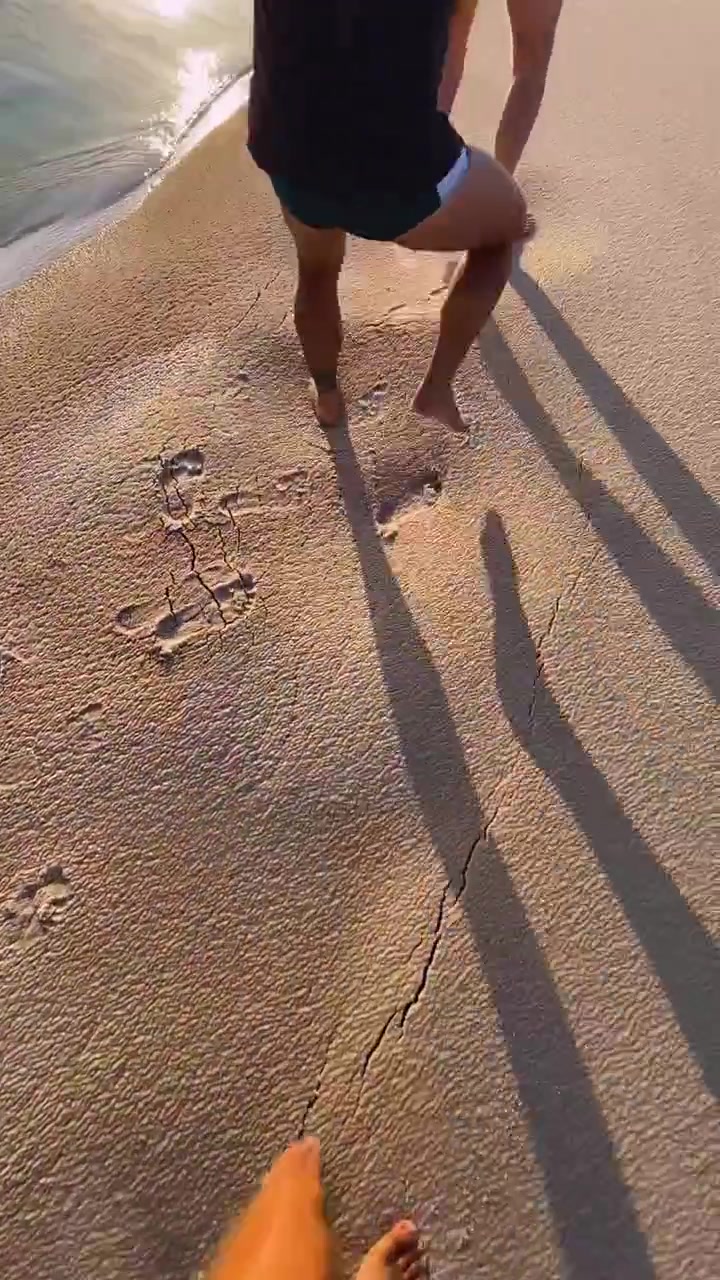 Beach Fun: Friends Enjoy Sunset at the Beach