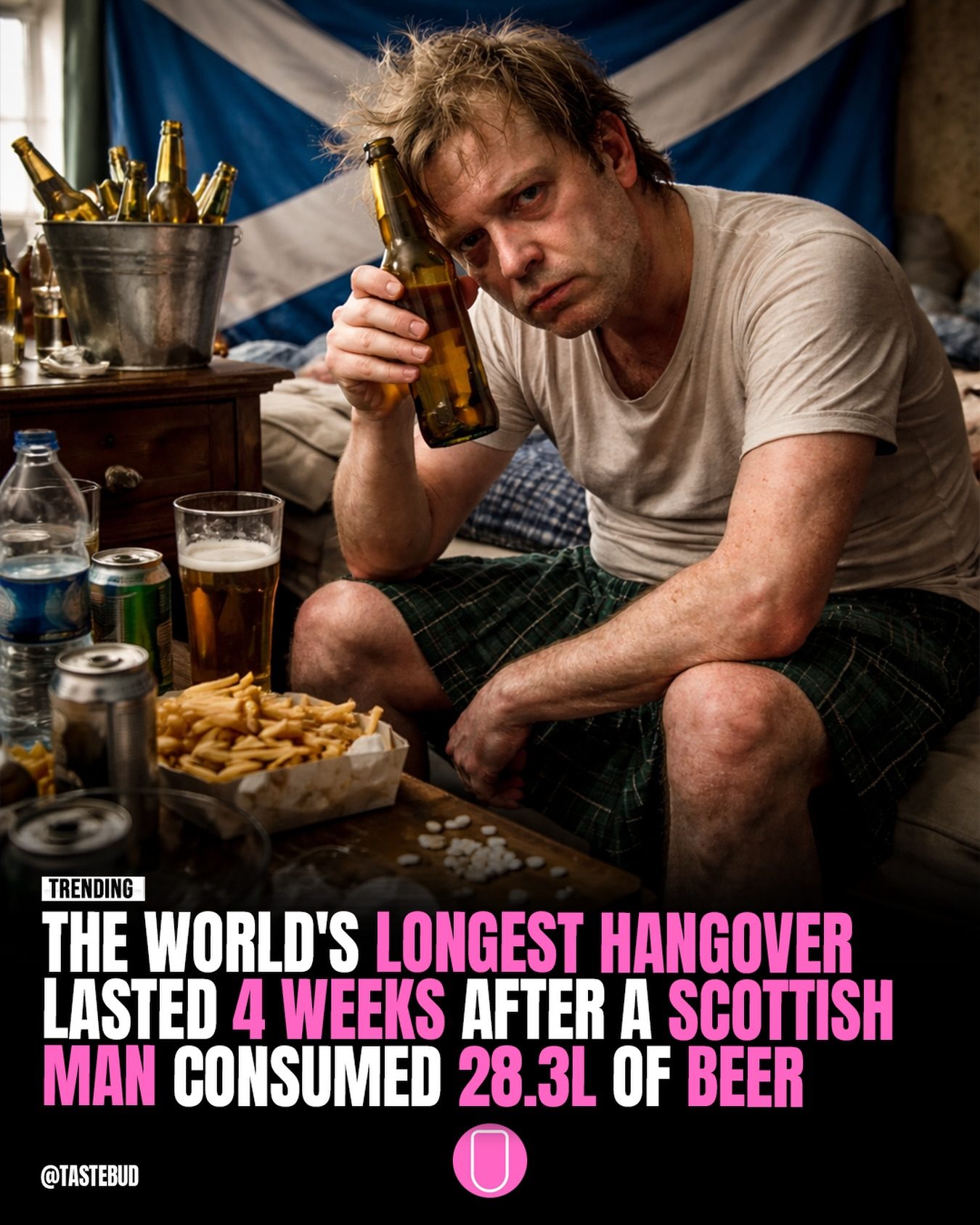 Excessive Drinking Leads to Historic 4-Week Hangover in Scotland
