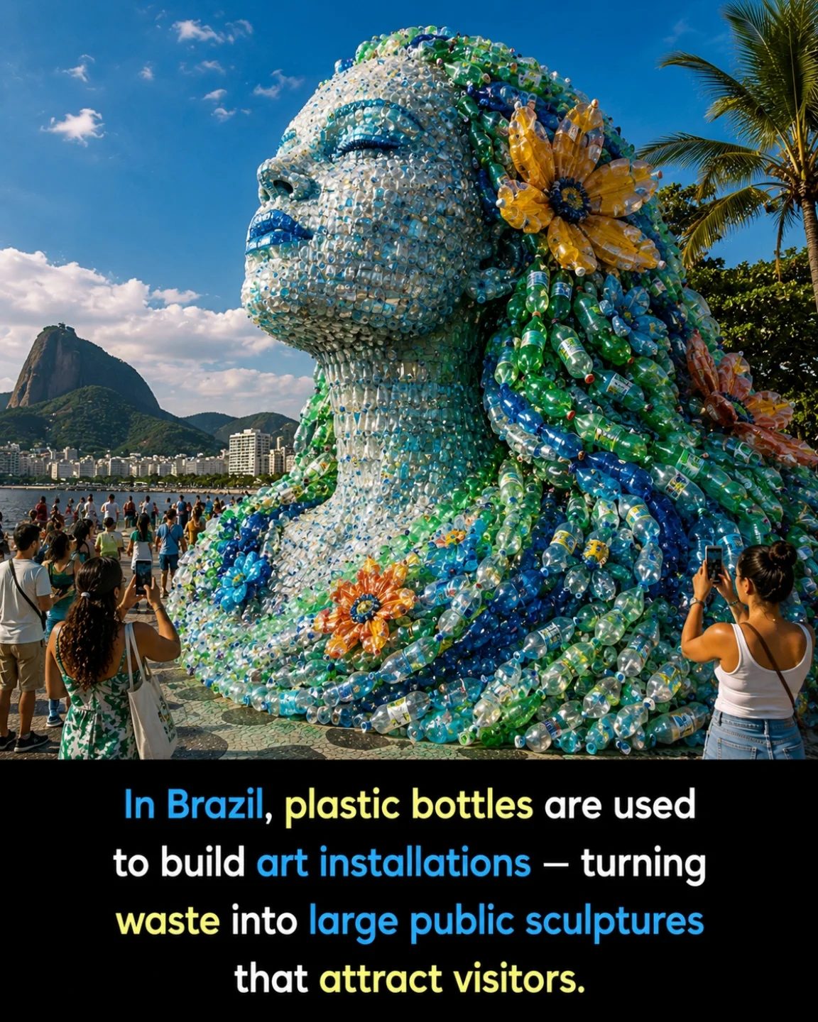 **Brazil's Recycled Plastic Bottle Art: A Public Awareness Statement**