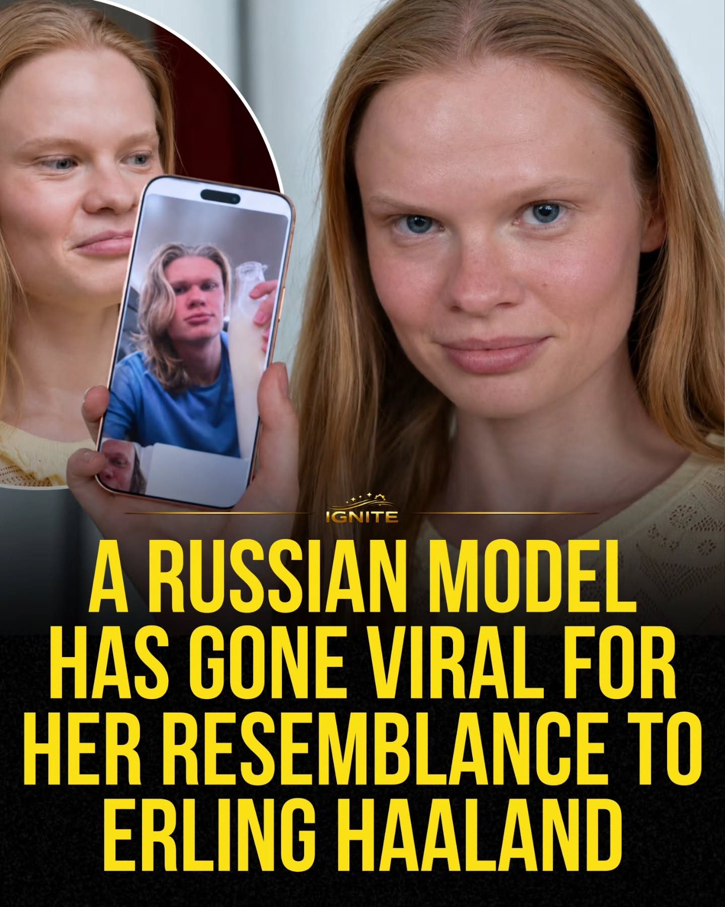Russian Model's Viral Resemblance to Erling Haaland