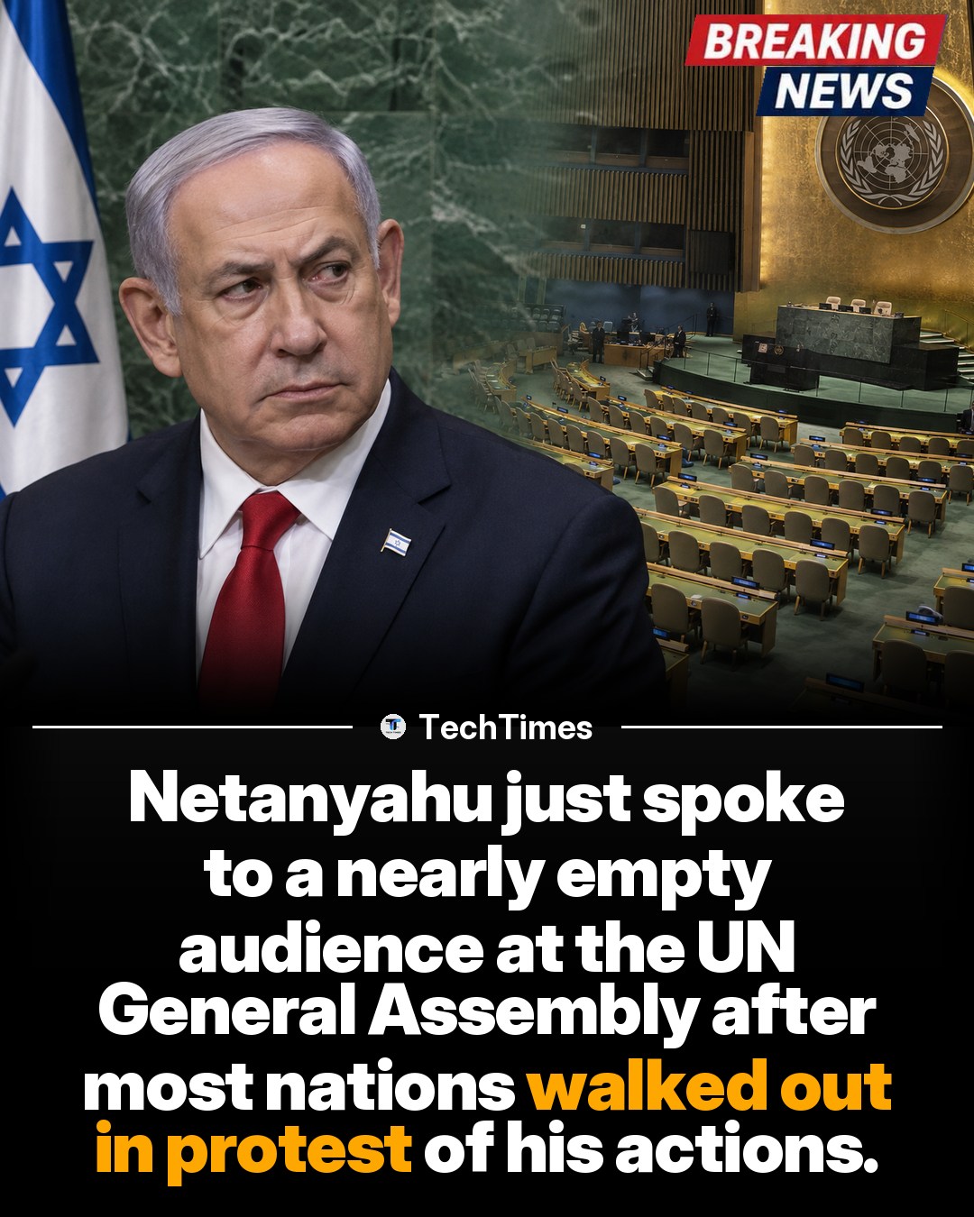 Netanyahu's Empty UN Speech: Nations Walk Out