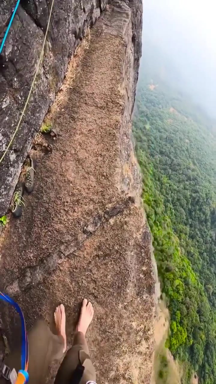 Cliffside Hiking: Navigating Rocky Terrains Barefoot