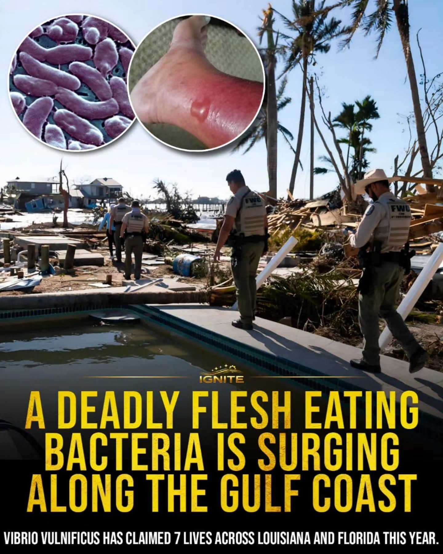 Deadly Bacteria Surge: Vibrio Vulnificus Claims 7 Lives in Gulf Coast