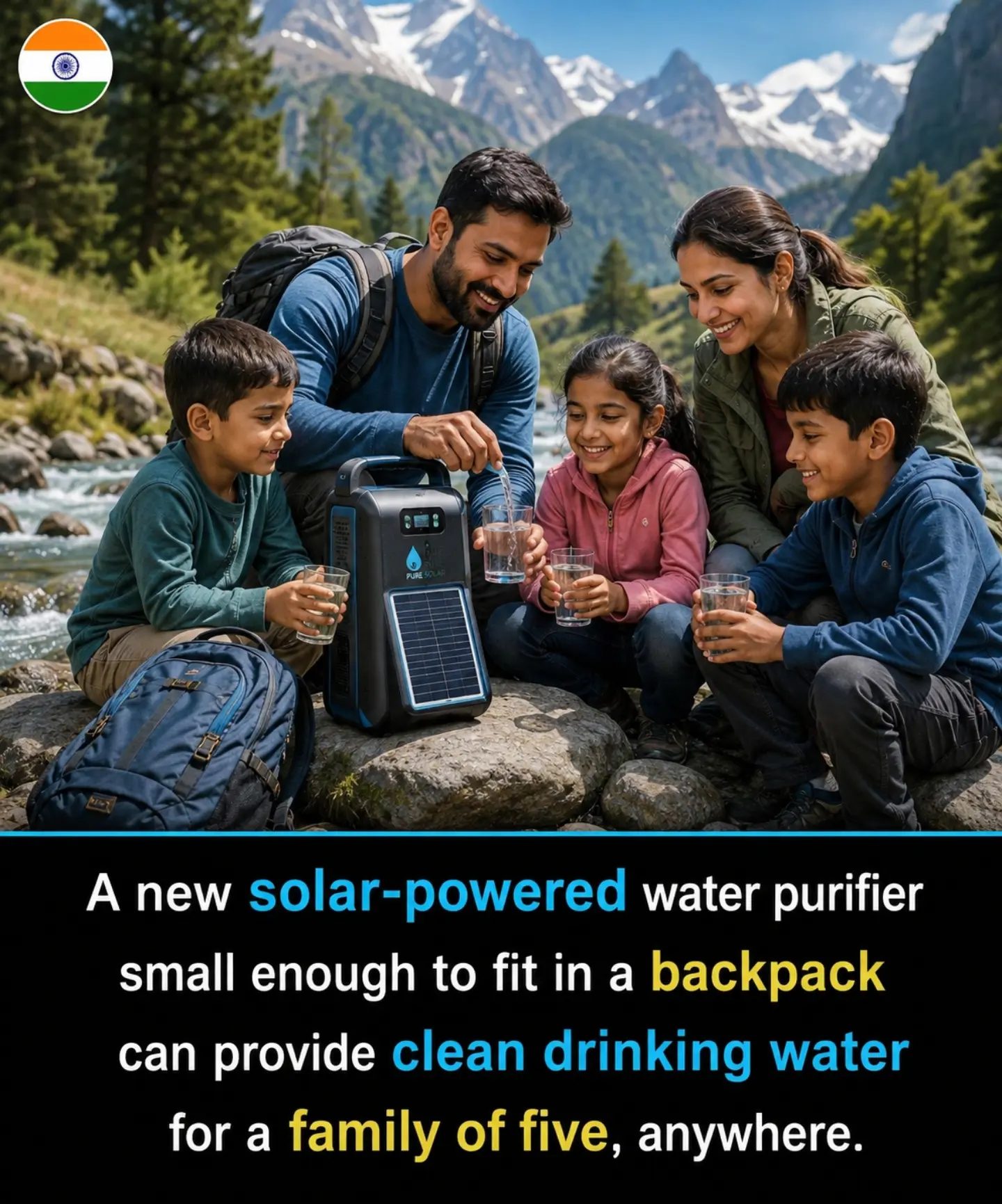 Pure Solar's Portable Water Purifier for Outdoor Families