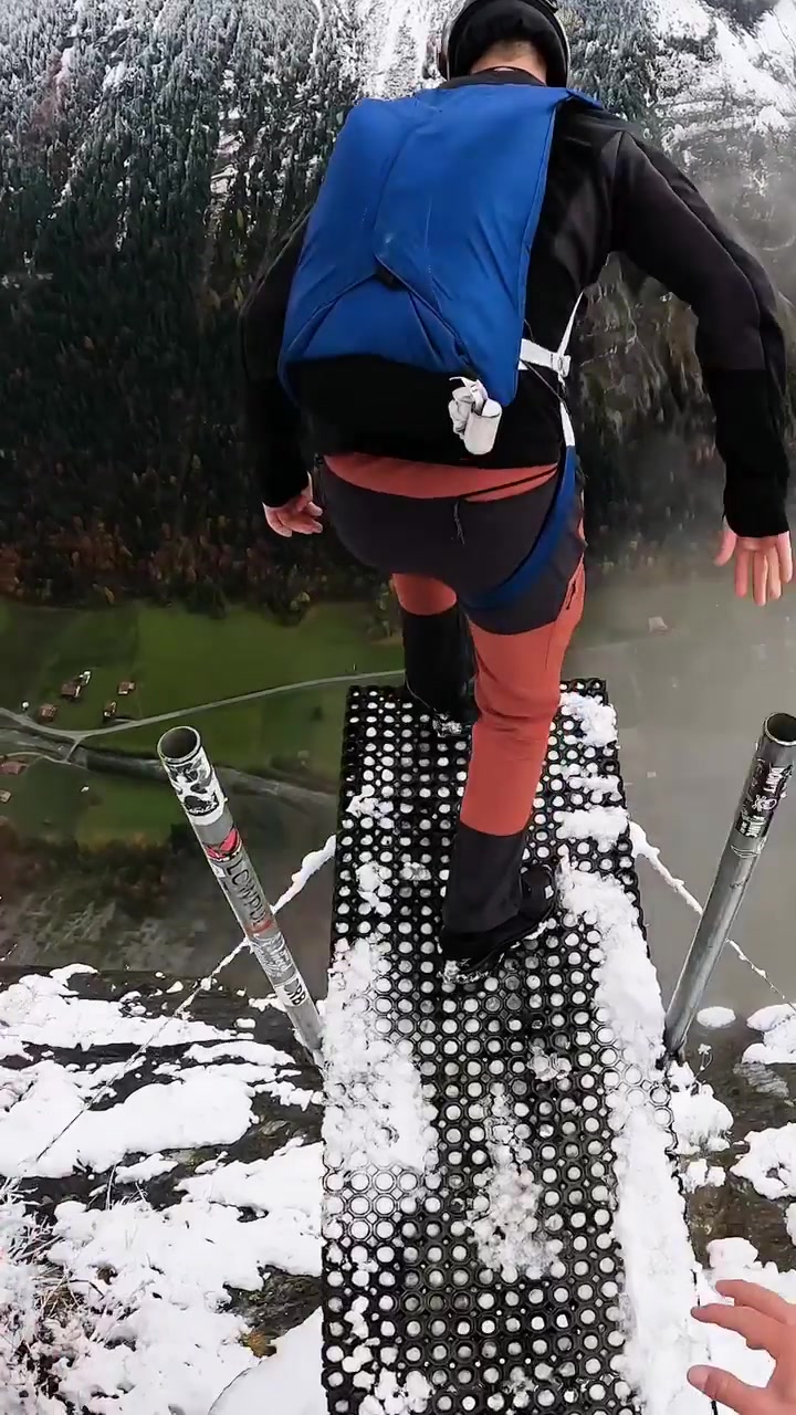Base Jumping: High-Risk Sport in Mountain Scenery