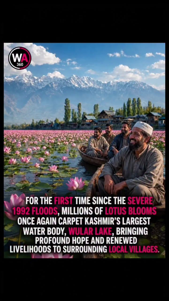 Wular Lake's Lotus Blooms Signal Nature's Triumph