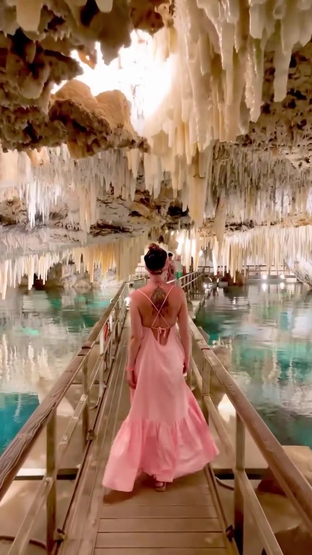 Cave Exploration: Stunning Formations and Turquoise Water