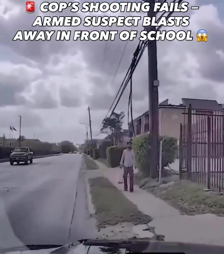 Houston School Zone Shootout: Cop's Gun Fails During Chaos